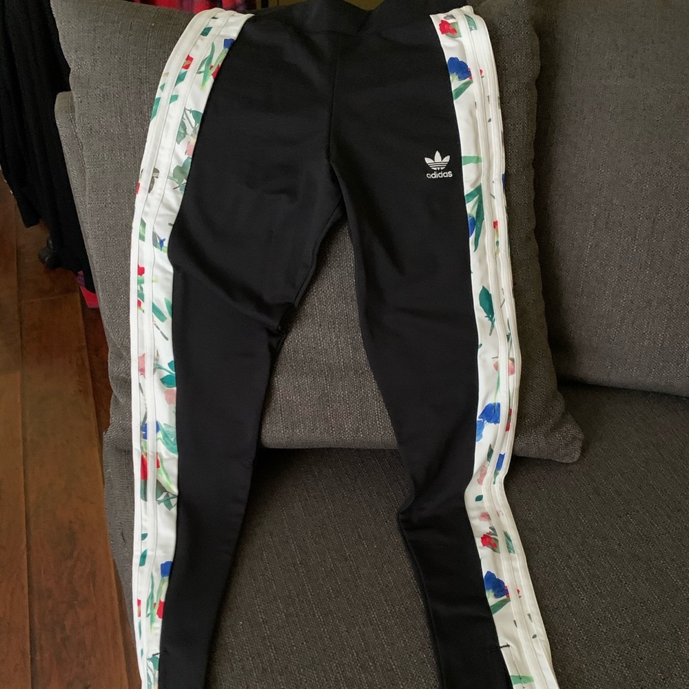 Adidas Floral Stripe Leggings